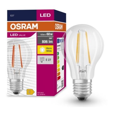 LED-pære FILAMENT A60 E27/6,5W/230V 2700K - Osram