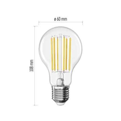 LED-pære FILAMENT A60 E27/7,2W/230V 4000K