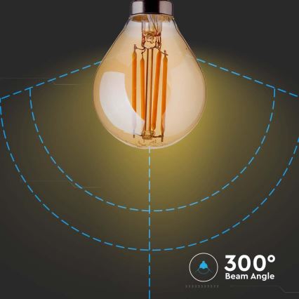 LED-pære FILAMENT AMBER P45 E14/4W/230V 2200K