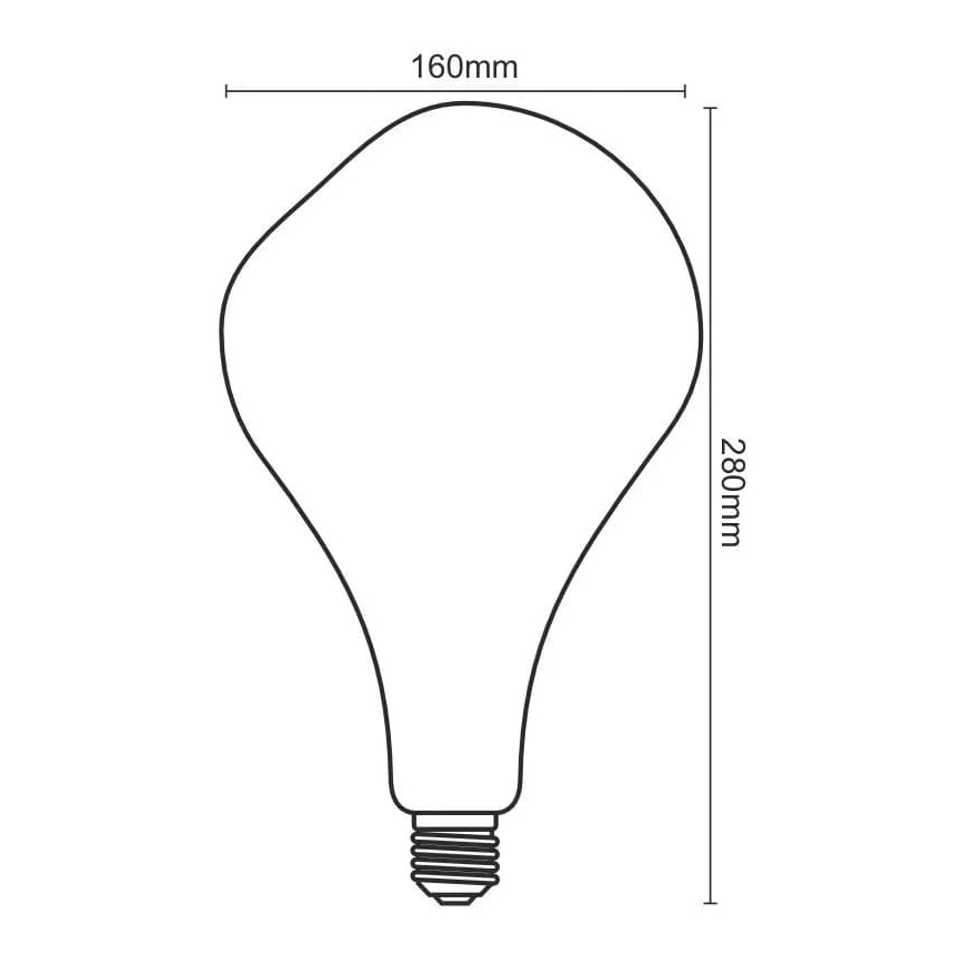 LED-pære FILAMENT BUMPED SMOKE ET160 E27/4W/230V 2000K