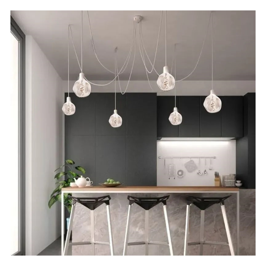 LED-pære FILAMENT BUMPED SMOKE G125 E27/4W/230V 2000K røgfarvet