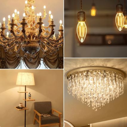 LED-pære FILAMENT C35 E14/8W/230V 2700K - Aigostar