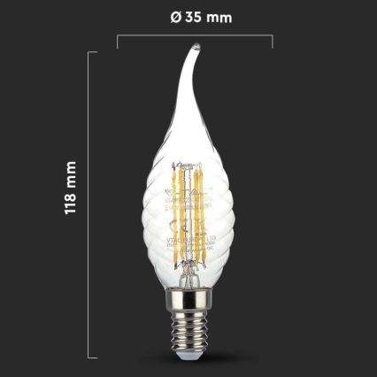 LED-pære FILAMENT E14/4W/230V 3000K