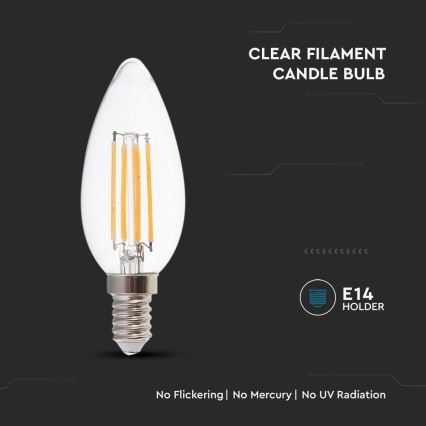 LED-pære FILAMENT E14/4W/230V 3000K