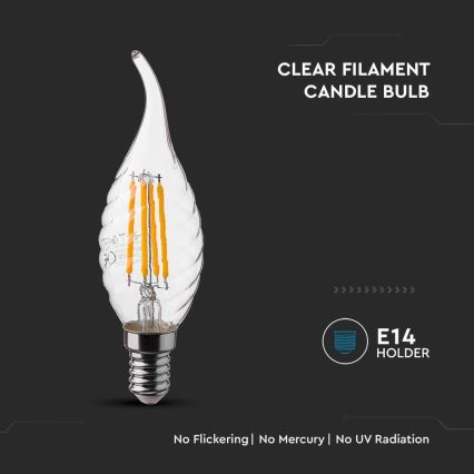 LED-pære FILAMENT E14/4W/230V 4000K