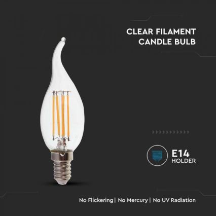LED Pære FILAMENT E14/4W/230V 4000K