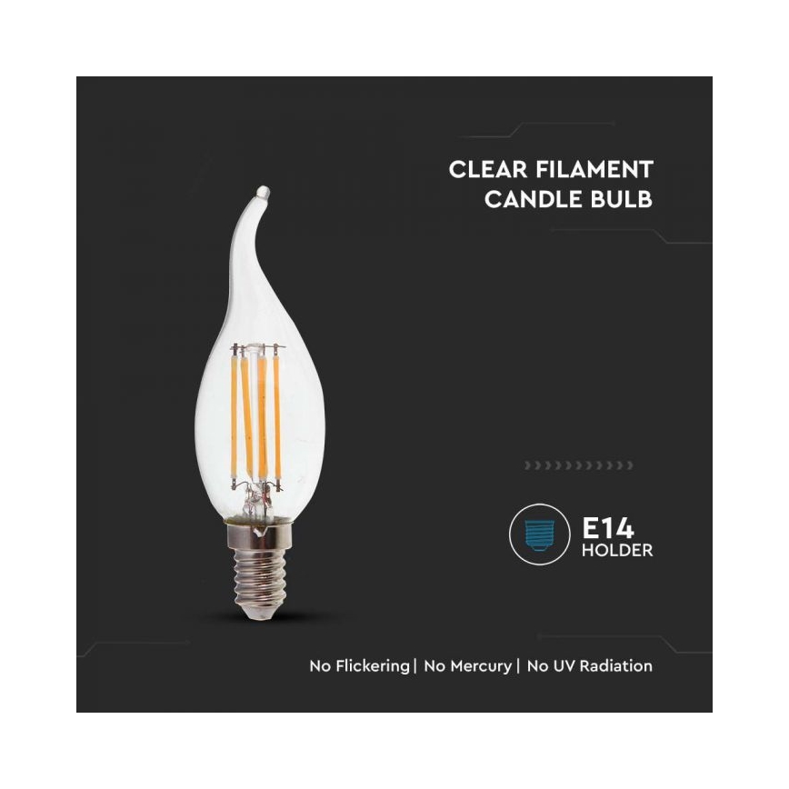 LED Pære FILAMENT E14/4W/230V 4000K