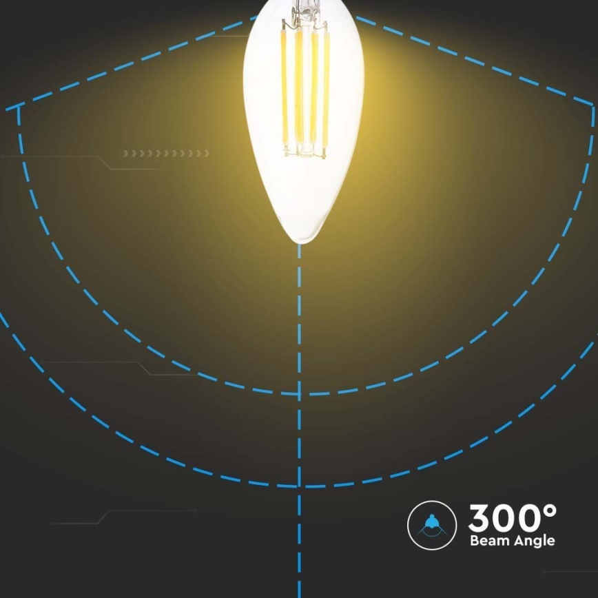 LED-pære FILAMENT E14/4W/230V 6500K