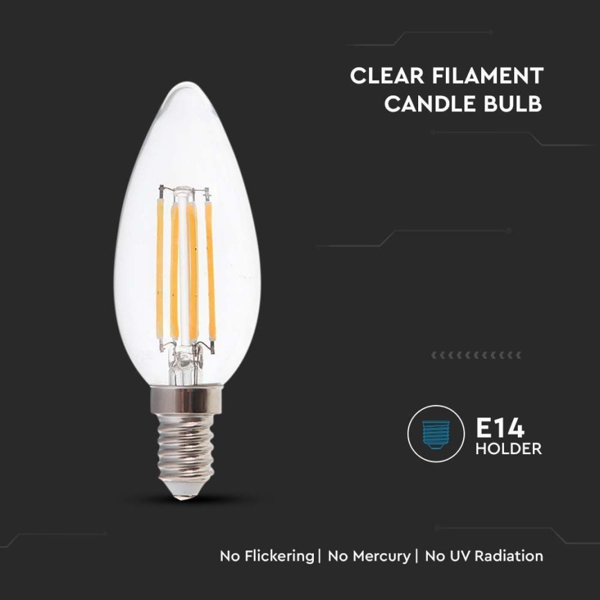 LED-pære FILAMENT E14/4W/230V 6500K