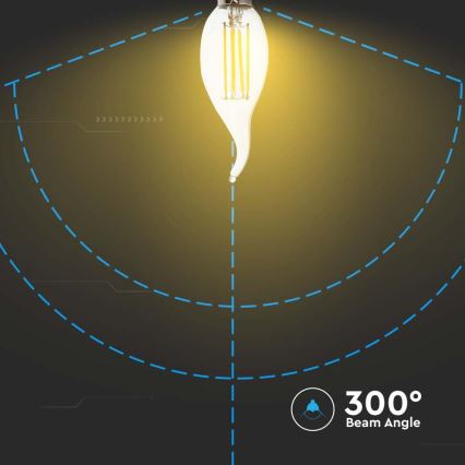 LED-pære FILAMENT E14/4W/230V 6500K
