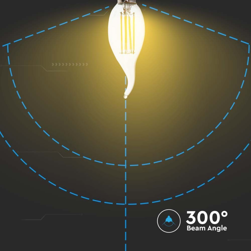 LED-pære FILAMENT E14/4W/230V 6500K