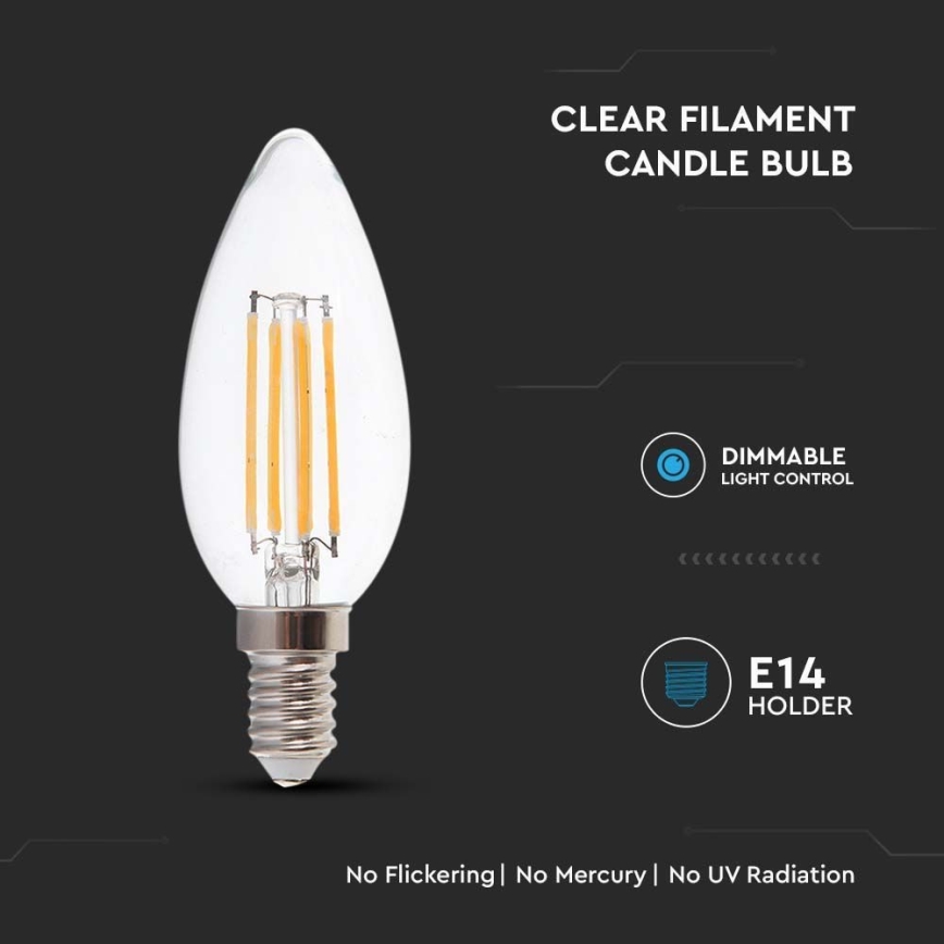 LED-pære FILAMENT E14/5,5W/230V 4000K