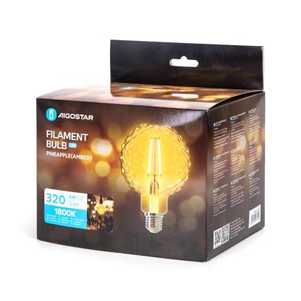 LED-pære FILAMENT E27/4W/230V 1800K ananas - Aigostar