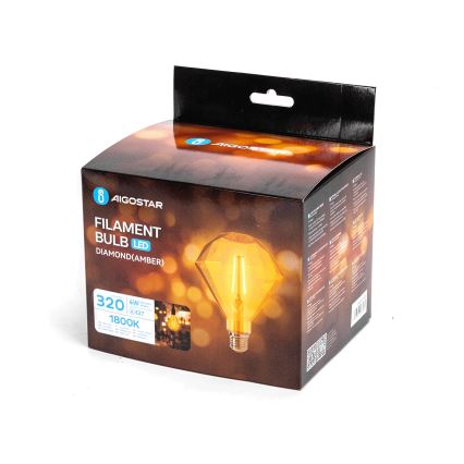 LED-pære FILAMENT E27/4W/230V 1800K diamant - Aigostar