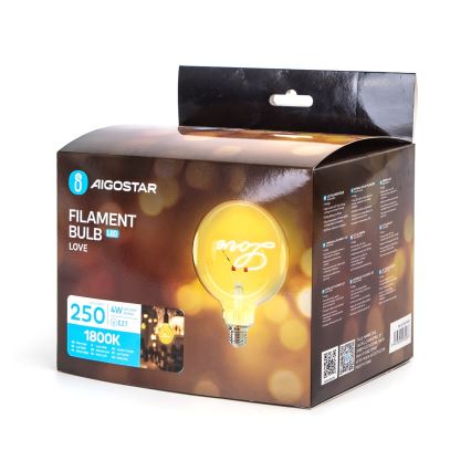 LED-pære FILAMENT E27/4W/230V 1800K kærlighed - Aigostar