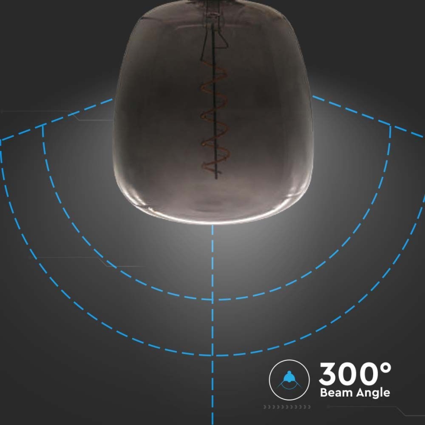 LED-pære FILAMENT E27/4W/230V sort