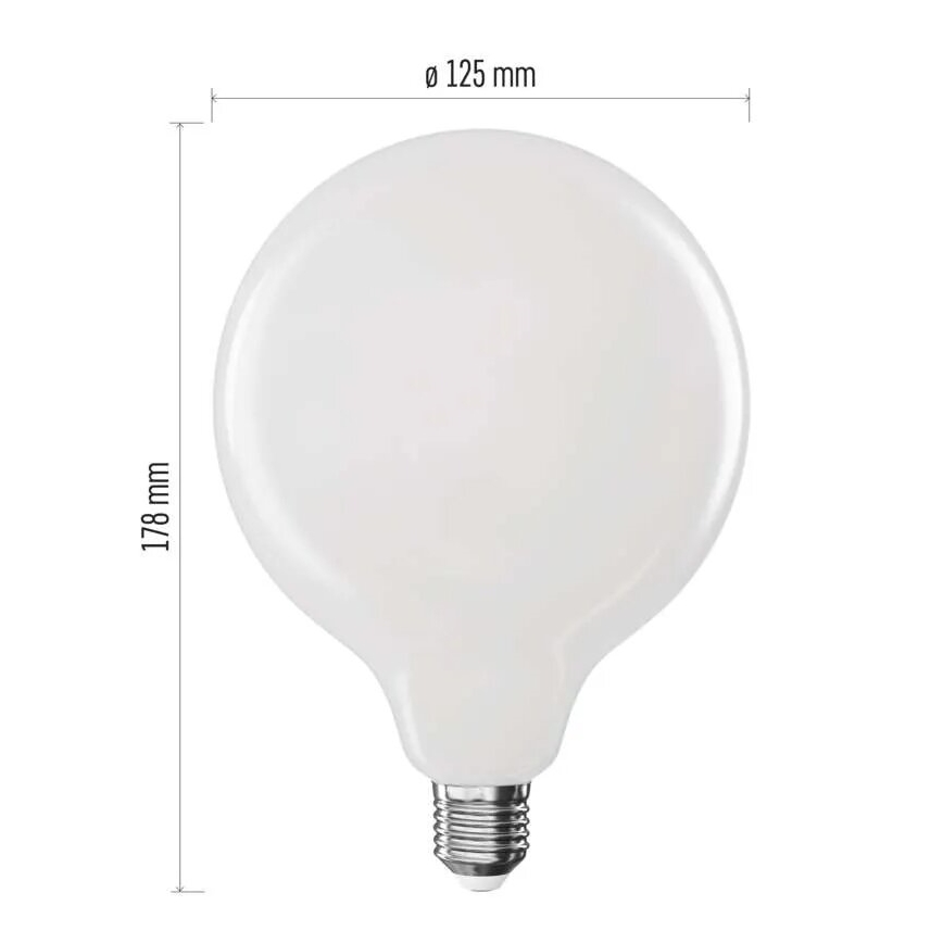 LED-pære FILAMENT G125 E27/18W/230V 2700K