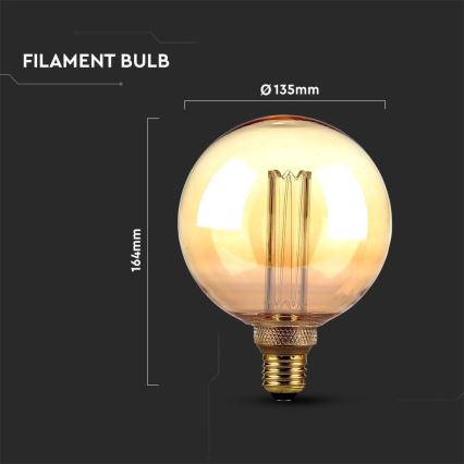 LED-pære FILAMENT G125 E27/4W/230V 1800K Art Edition