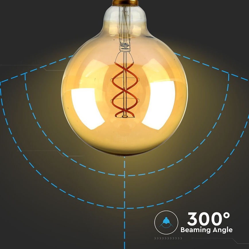 LED-pære FILAMENT G125 E27/5W/230V 1800K