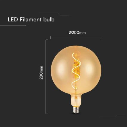 LED-pære FILAMENT G200 E27/4W/230V 2700K