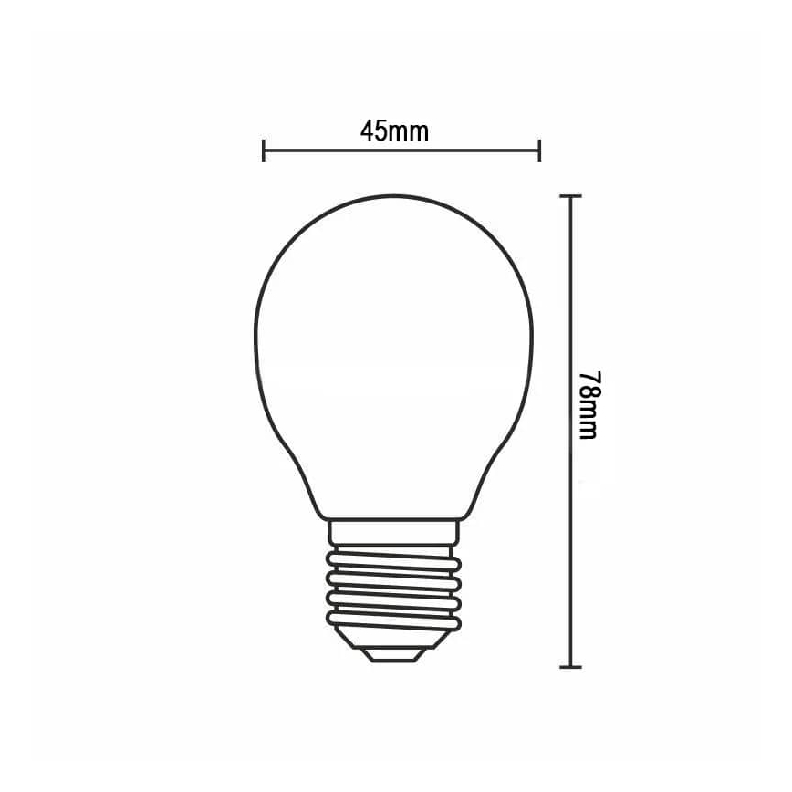 LED-pære FILAMENT G45 E14/4W/230V 3000K