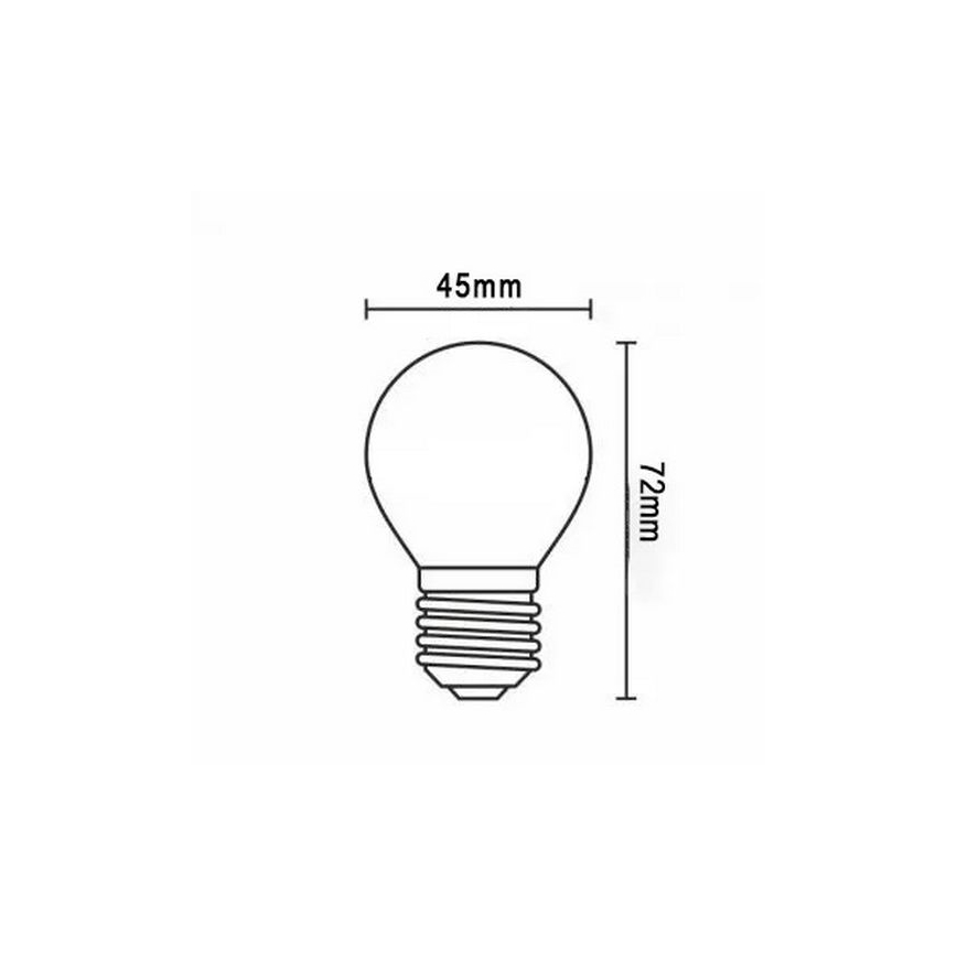 LED-pære FILAMENT G45 E27/2W/230V 3000K