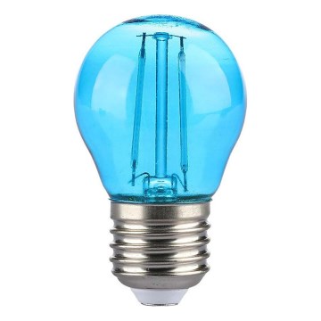 LED-pære FILAMENT G45 E27/2W/230V blå