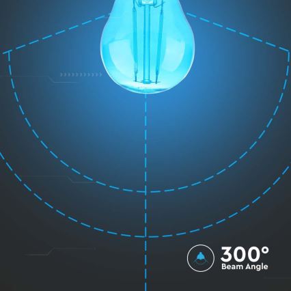 LED-pære FILAMENT G45 E27/2W/230V blå