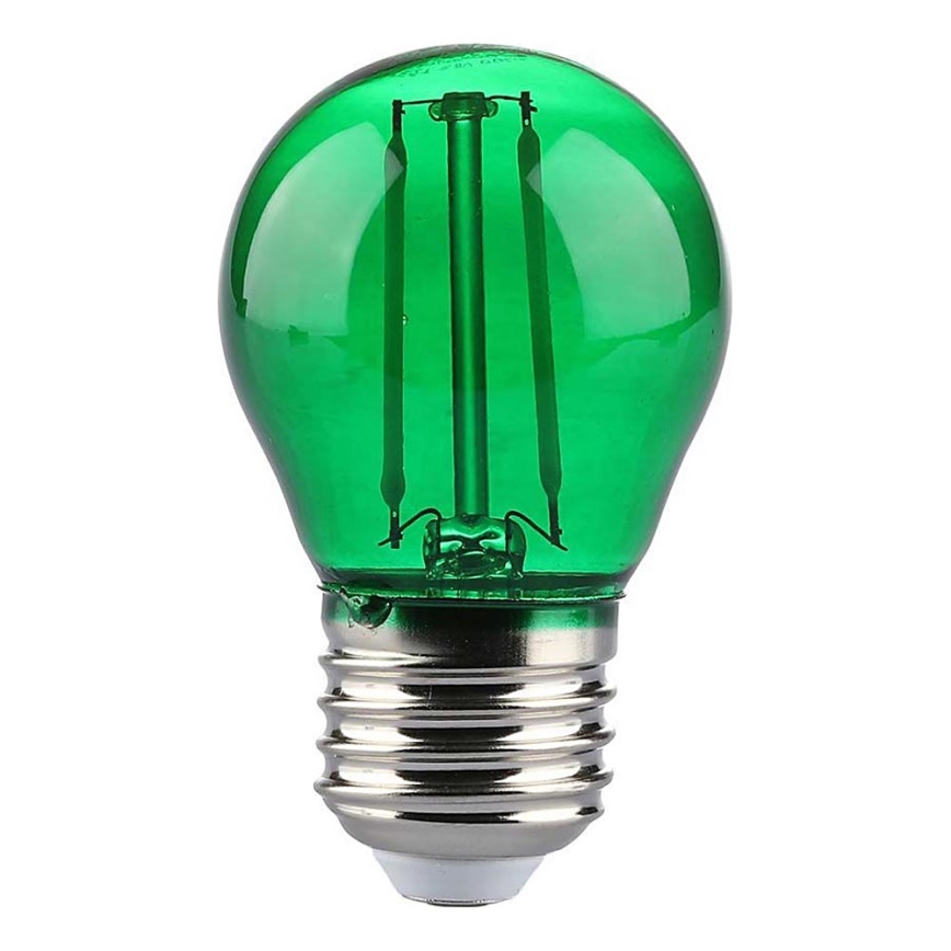 LED-pære FILAMENT G45 E27/2W/230V grøn