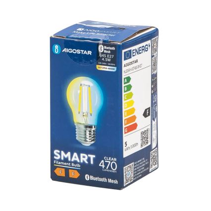 LED-pære dæmpbar FILAMENT MESH Smart G45 E27/4,5W/230V 2700-6500K - Aigostar