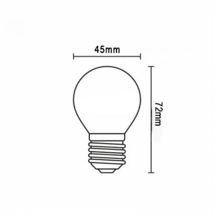 LED-pære FILAMENT G45 E27/4W/230V 3000K