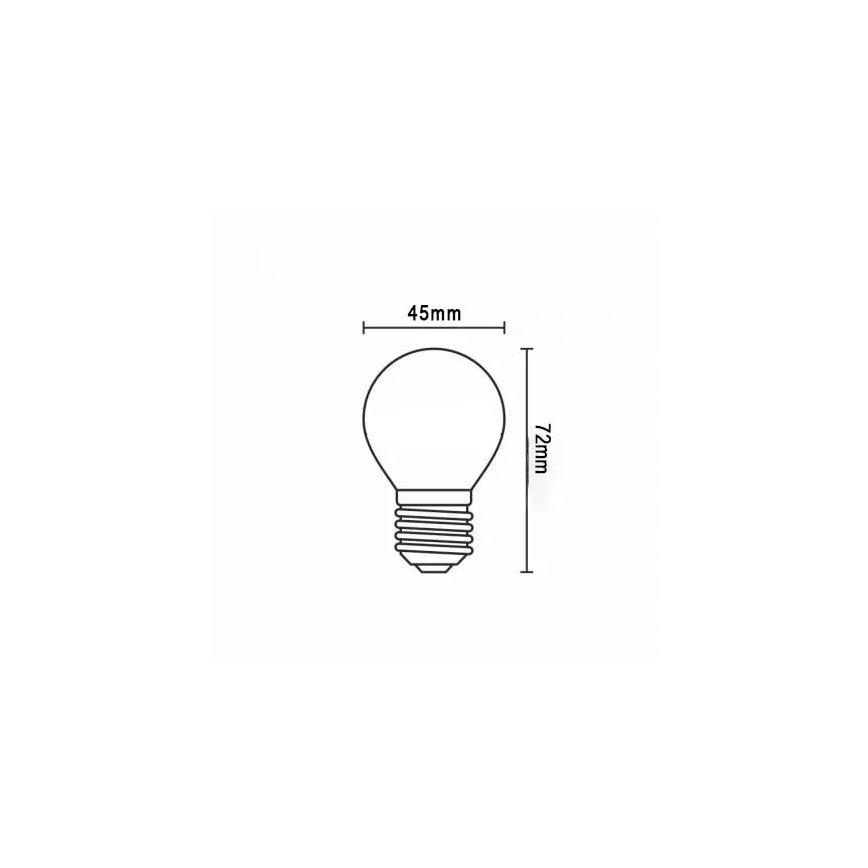LED-pære FILAMENT G45 E27/4W/230V 3000K