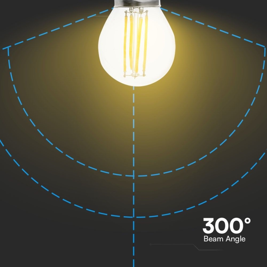 LED-pære FILAMENT G45 E27/6W/230V 6500K