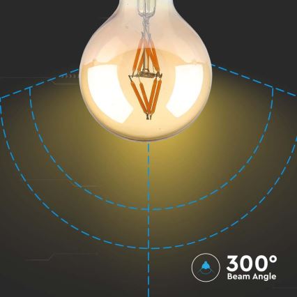 LED-pære FILAMENT G80 E27/4W/230V 2200K