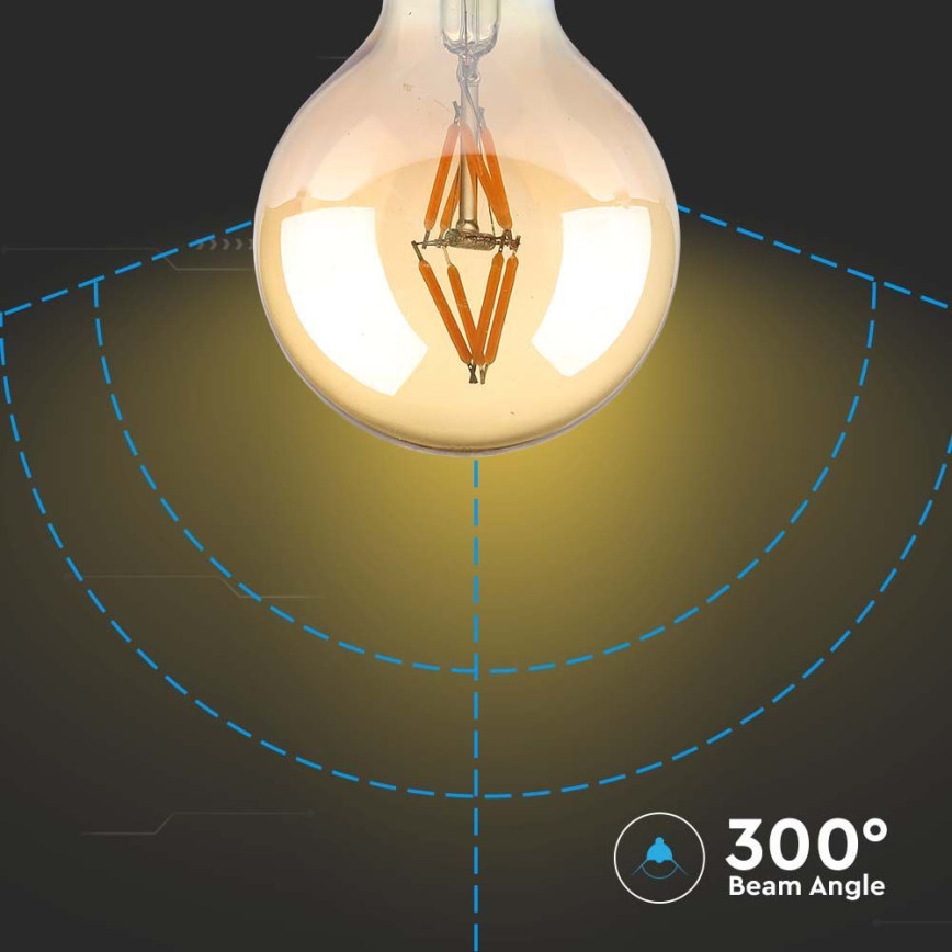 LED-pære FILAMENT G80 E27/4W/230V 2200K