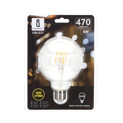 LED-pære FILAMENT G95 E27/4W/230V 2700K - Aigostar