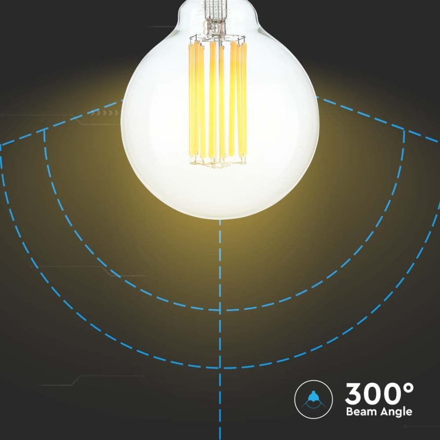 LED-pære FILAMENT G95 E27/6W/230V 3000K