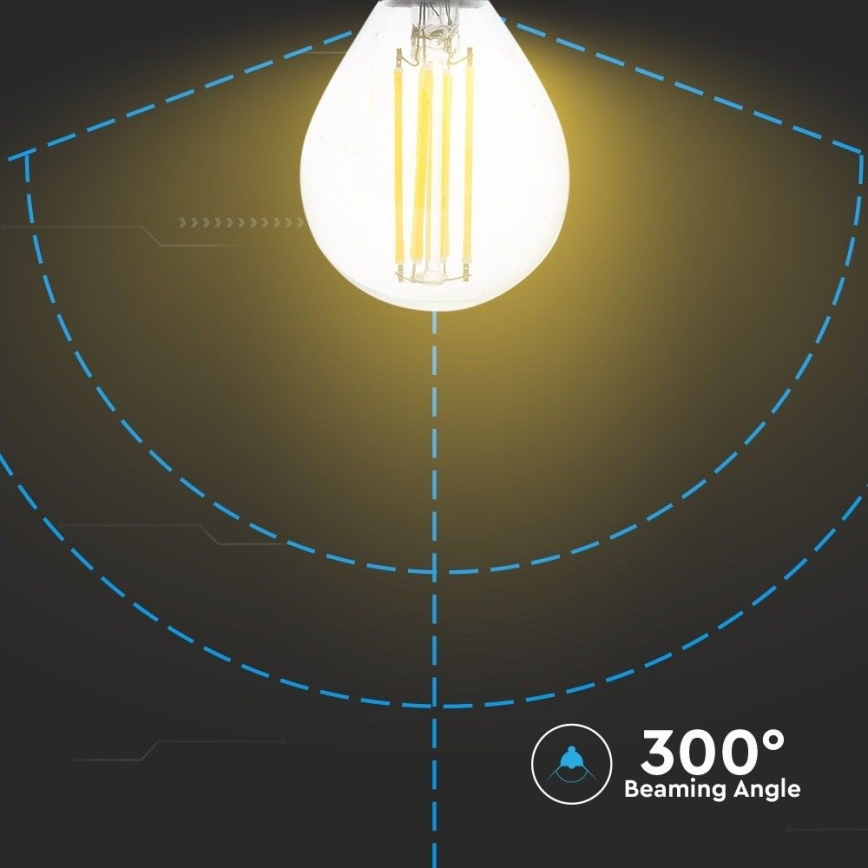 LED-pære FILAMENT P45 E14/6W/230V 2700K