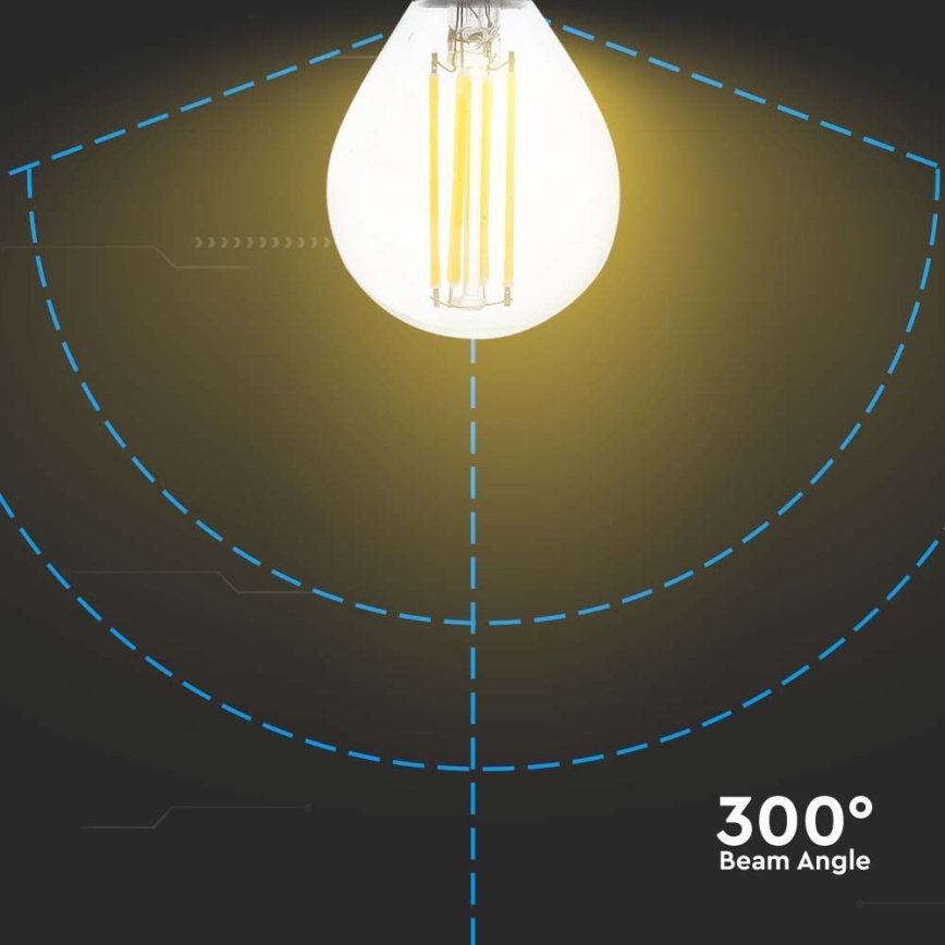 LED-pære FILAMENT P45 E14/6W/230V 6500K