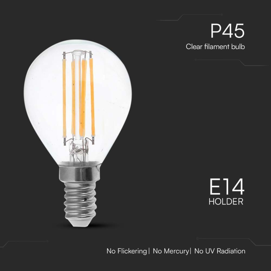 LED-pære FILAMENT P45 E14/6W/230V 6500K