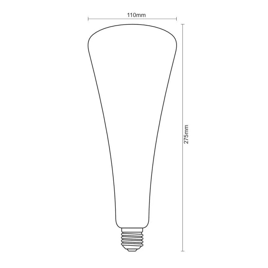 LED-pære FILAMENT SHAPE T110 E27/5W/230V 1800K blå