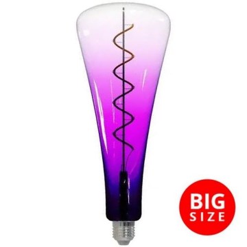 LED-pære FILAMENT SHAPE T110 E27/5W/230V 1800K lilla