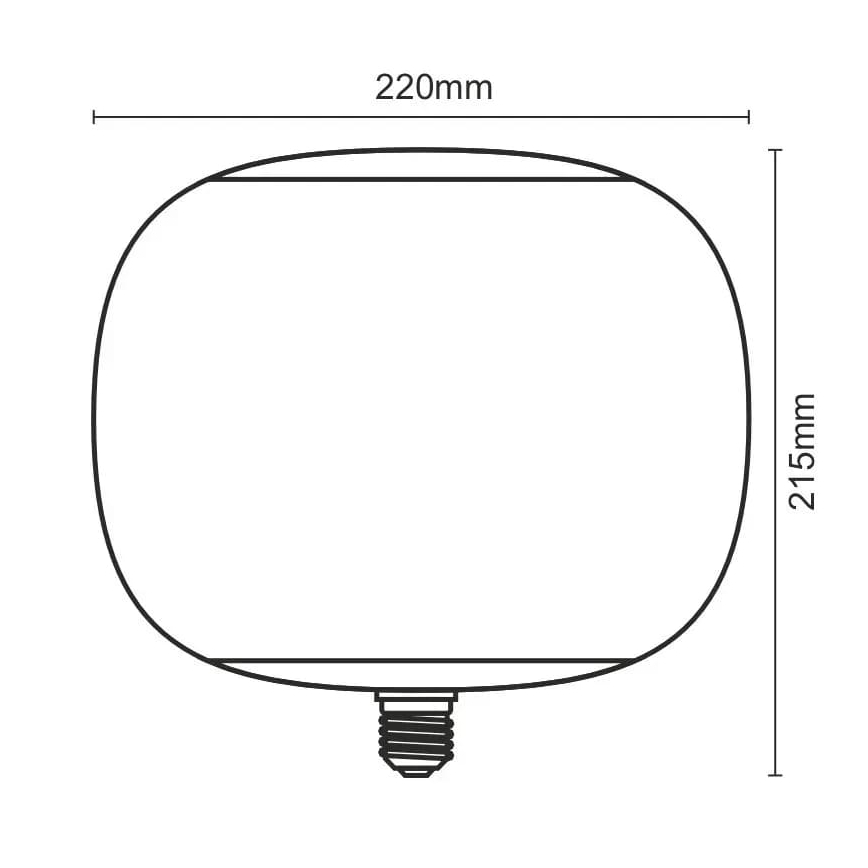 LED-pære FILAMENT SMOKE T220 E27/4W/230V 1800K