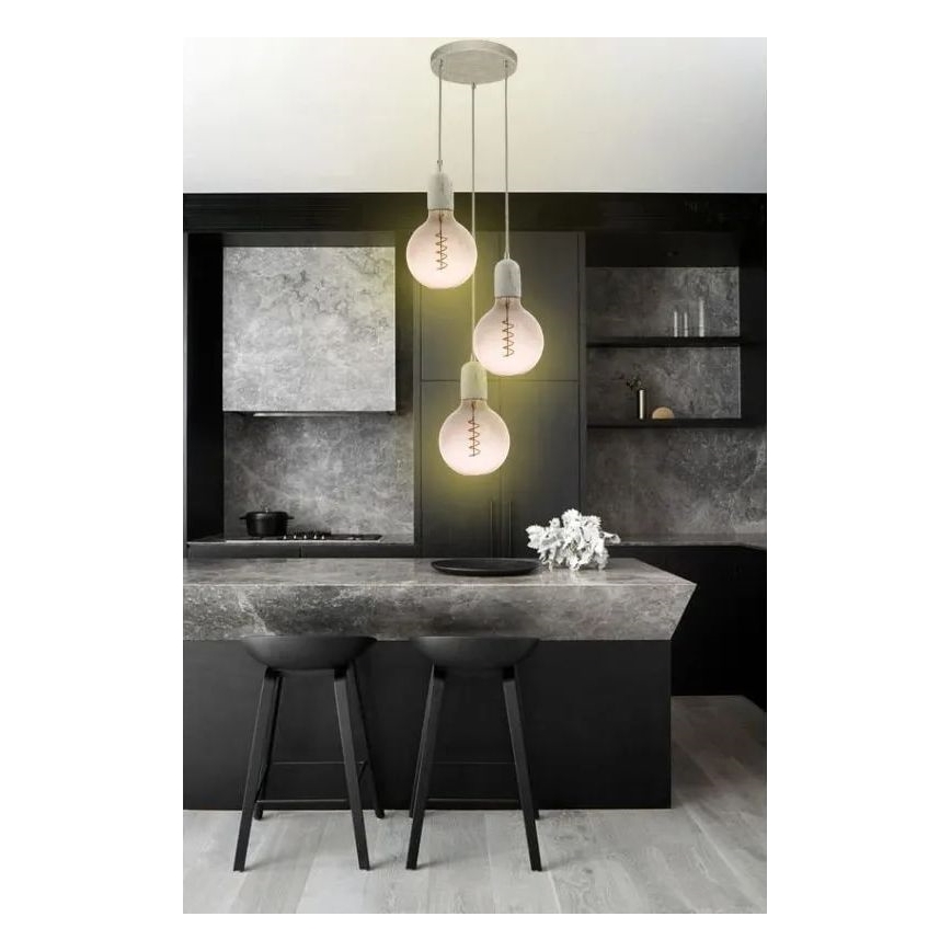 LED-pære FILAMENT SPIRAL G125 E27/4W/230V 2000K grå/lyserød
