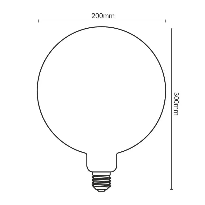 LED-pære FILAMENT SPIRAL SMOKE G200 E27/4W/230V 2000K