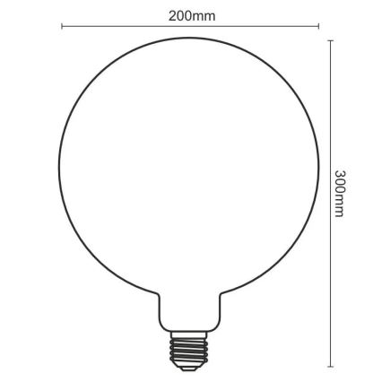 LED-pære FILAMENT SPIRAL VINTAGE G200 E27/4W/230V 2000K