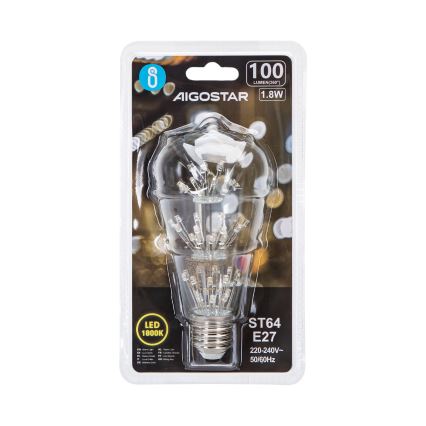 LED-pære FILAMENT ST64 E27/1,8W/230V 1800K - Aigostar