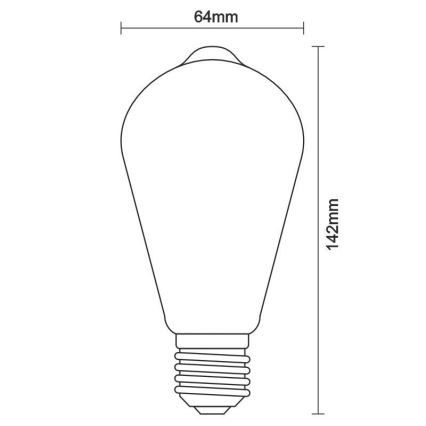 LED-pære FILAMENT ST64 E27/12W/230V 3000K