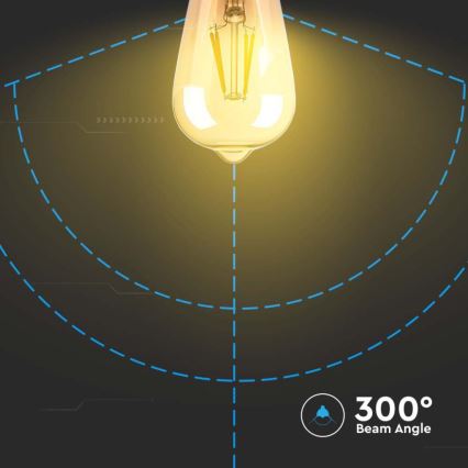 LED-pære FILAMENT ST64 E27/4W/230V 2200K