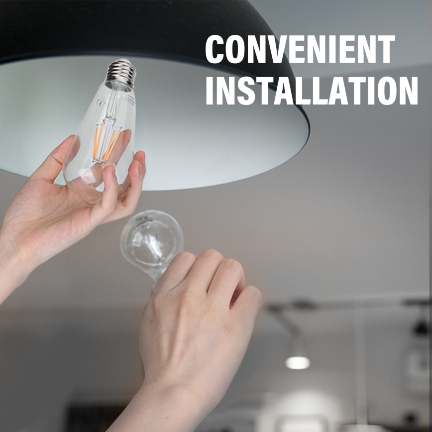LED-pære FILAMENT ST64 E27/4W/230V 2700K - Aigostar
